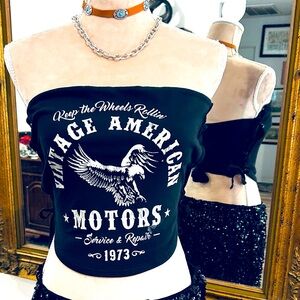 Biker Goodie Two Sleeves Graphic Tattoo Rockabilly Eagle Tank Top Festival Vibes